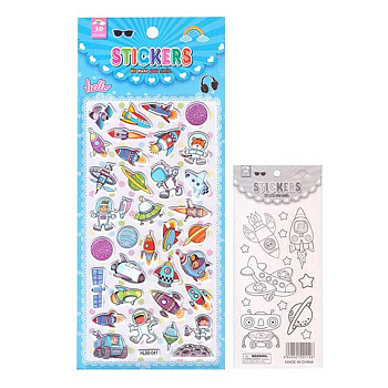 Наклейка объемн. 9*17,5см Космос HL88-041 Р33 Кн710