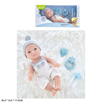 Пупс DF12-003D с аксесс. 12" в/к