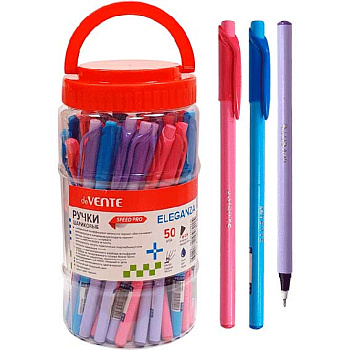 Ручка масл. шар. deVENTE "Eleganza" 5073931 синяя,0,6мм,игольч.након.цв.корп.асс