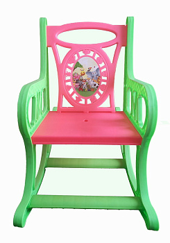 Кресло-качалка детское (салатово-розовое)