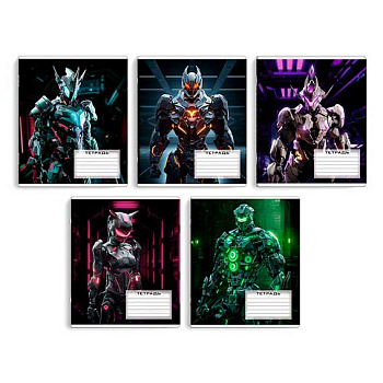 Тетрадь 12л. (клетка) ФЕНИКС "Роботы" 68520 выб.уф-лак,мел.карт.