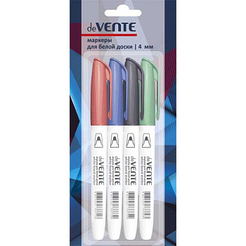 Набор маркеров д/доски 4цв. ATTOMEX 5040705 3мм (зеленый,синий,красный, черный)