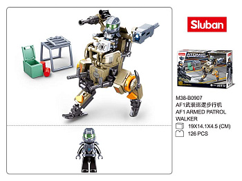Мини-конструктор M38-B0907 Атомная буря Вооруженный патрульный (126дет,1фиг)