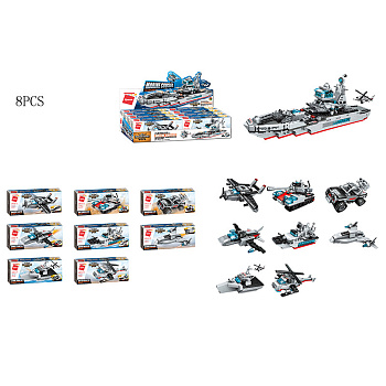 Мини-конструктор 1411 Полицейская бригада (8шт/уп) Цена за шт в/к