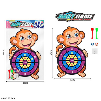 Дартс (липучки) 957B-12 обезьянка в пакете