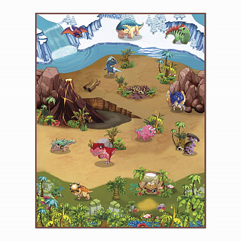 Коврик Динопарк 3D 657043 (Пластмастер)