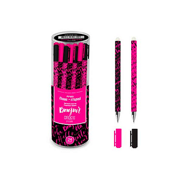 Ручка гелевая "Пиши-Стирай" КОКОС "Bonjour" 212306 синяя 0,5мм,пласт.уп.