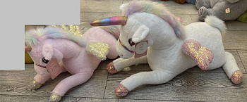 МС.Единорог 48см 2цв лежит F43457