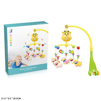 Подвеска-карусель на кровать HL2020-28 "Барашки" (звук) в/к