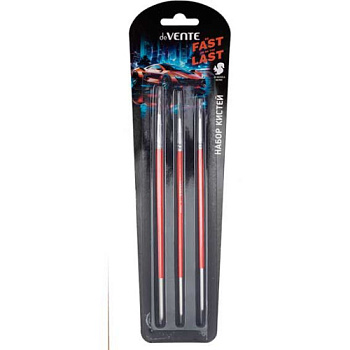 Набор кистей  3шт. deVENTE (белка №1,3,6) "Fast Or Last" 8072521 к/блистер 