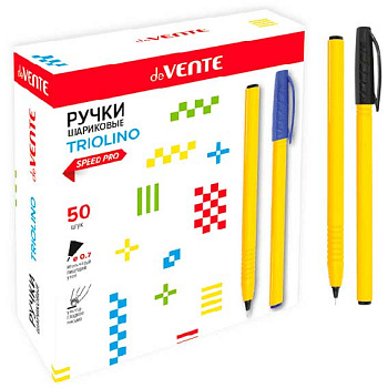 Ручка масл. шар. deVENTE "Triolino Sun" 5073833 ультраглад.письмо, желтый трехгр