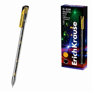 Ручка гелевая EK G-Slim Stick Galactic 63694 чёрная,0,5мм