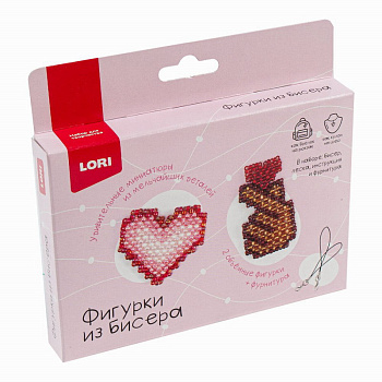 Фигурки из бисера. Брелоки Рука с сердечком, сердце Бис-105 (Колорит)