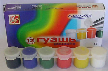 Гуашь 12цв. 20мл. ЛУЧ "Классика" 21С 1376-08 в блок-таре