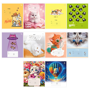 Тетрадь 12л. (клетка) BG "Кошечки" 61459 асс.