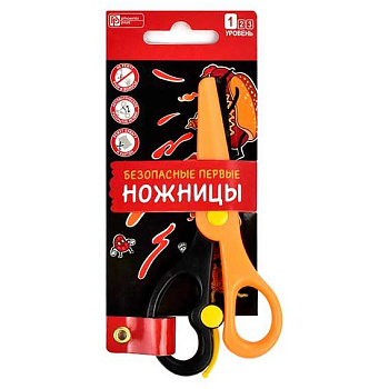 Ножницы детск. 13,6см ФЕНИКС "Фуд-файт" 61430 пластик,цв.корп.асс.