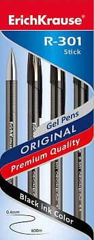Ручка гелевая EK R-301 Original Gel Stick 42721 чёрная,0.5мм
