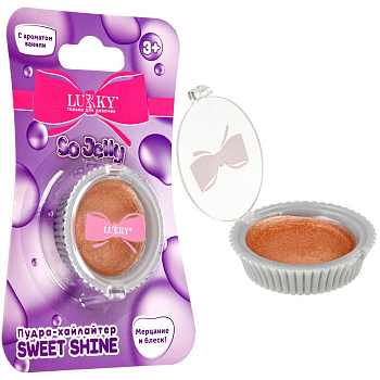 Lukky Sweet Shine,cияющий хайлайтер-пудра для лица и тела,с ароматом ванили,5 г,блистер Т27260