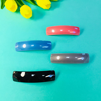 Заколка автомат Кокетка Коллекция Монталь (10*2см) прямоуг, микс 6цв. 656-047