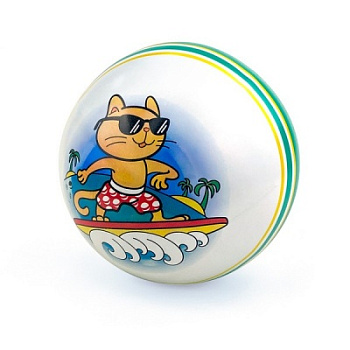 Мяч (150мм) Кот Серфингист в асс. Р1-150 (ЧПО)