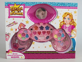 Набор косметики Модница (лак,помада,блеск/губ,тени,аппл,кисточка) в/к КС-4765