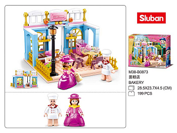 Мини-конструктор M38-B0873 Розовая мечта Кондитерская (199дет) в/к