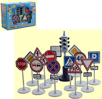 Набор Светофор с дорожными знаками С-159-Ф (Форма)