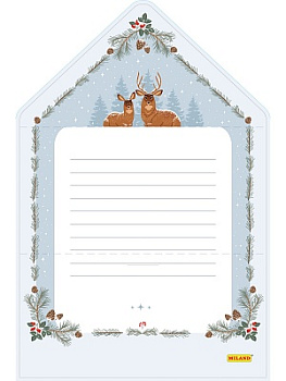 Письмо Деду Морозу Олень (уф-лак) ПД-5239