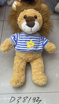 МС.Лев 45см в жилетке кудряв.мех 1цв. D38193