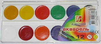 Краски 12цв. ЛУЧ "Классика" 19С1286 аквар.,мед.,б/к