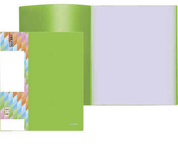 Папка с вкладышами/ 60 deVENTE А4 "Juicy" 3105708 салатовая 450мкм фактура "песо