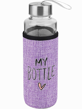 Бутылка д/воды в чехле My bottle, 400 мл, фиолетовый УД-7071