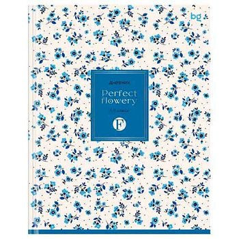 Дневник 1-11кл. BG тв.обл. "Blue flowers" 64611 мат.лам.,тисн.фольг.