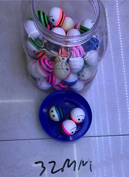 Мяч-попрыгун 3,2см (100шт/уп) Цена за шт M12212 смайл