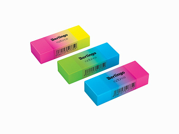Ластик Berlingo "Radiance ", прямоугольный, цвета ассорти, 50*18*10мм BLc_00590