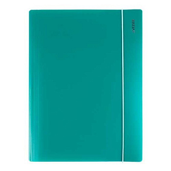 Папка на резинке А4 deVENTE "Marandi" 3070219 непрозр.аквамариновая,фактура "пес