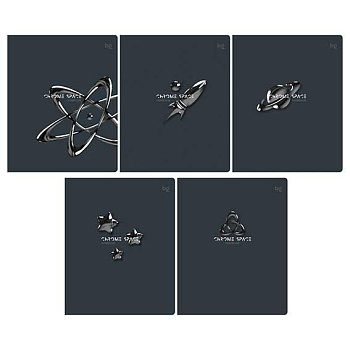 Тетрадь 48л. (клетка) BG "Chrome" 61093 металлиз.пантон,асс.