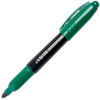 Маркер перм. deVENTE 5043737 зелёный, пулевидный, 5мм