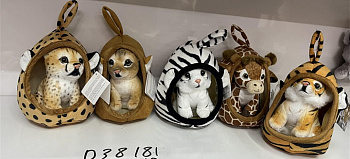 ММ.Звери Сафари 17см в домике 5видов D38181