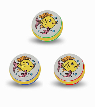 Мяч (100мм) Рыбка (в асс) Р1-100 (ЧПО)