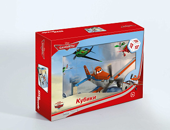Кубики (12шт) Disney Самолеты 87162 (Степ Пазл)