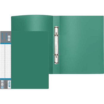 Папка 2 кольца 20мм deVENTE А4 "Daily" 3081406 зеленая 700мкм, фактура "песок",