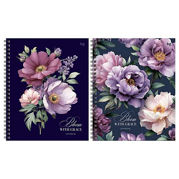 Тетрадь 80л. (клетка) BG спираль "Грация цвета" 67192 тв.обл.,soft-touch лам.