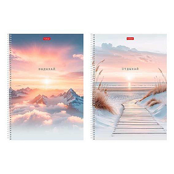 Тетрадь 96л. (клетка) А4 ХАТ спираль "В моменте" мат.лам.,перфор.,асс.