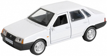 Машина Технопарк металл. Lada-21099 Спутник белый (12см) откр.дв,багаж в/к 21099-12-WH