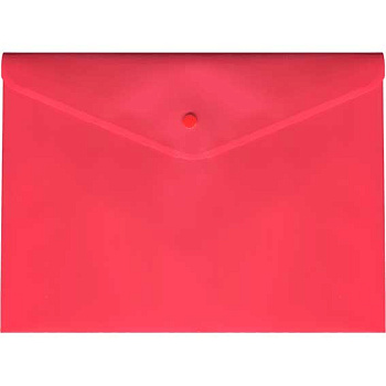 Папка-конверт на кнопке А4 ATTOMEX 3071050 непрозр.красная,150мкм