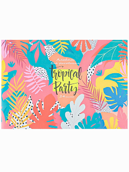 Альбом для рис.24л. Проф-Пресс Тропический дизайн (24-1465) скр,обл.-офс.,бл-офс