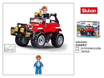 Мини-конструктор M38-B0902 Город Внедорожник (135дет,1фиг) в/к