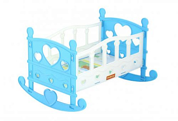 Кроватка-качалка сборная д/кукол №2 (7эл) в/п 62062 (Полесье)