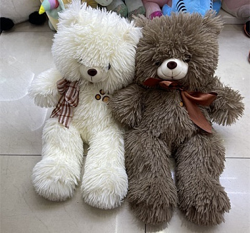 МС.Медведь 35см пушистый с вышитой лапкой на груди D40734